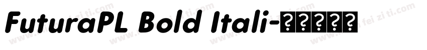 FuturaPL Bold Itali字体转换